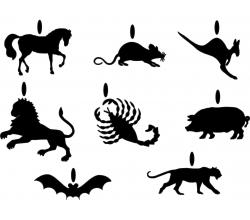 Stencil Schablone Animal Charm